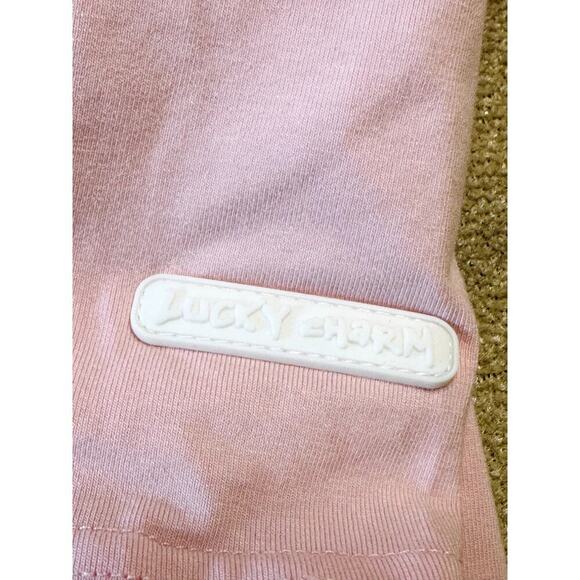 Lucky Charm Pink Tee Shirt With Embrodered Bunny Women's Size M - Picture 5 of 7